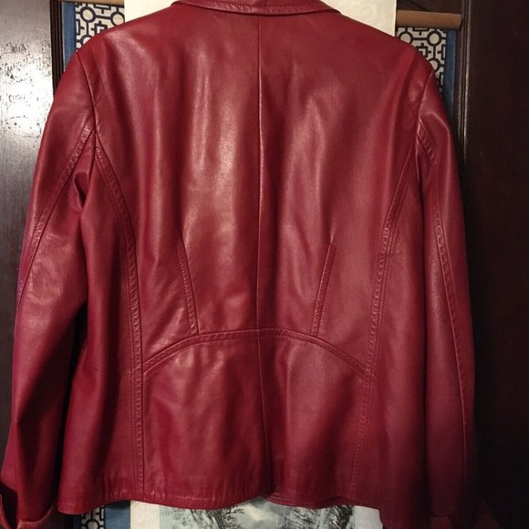 VTG Danier Red Italian Leather Jacket, XL, excellent condition, made in Canada - Picture 3 of 3